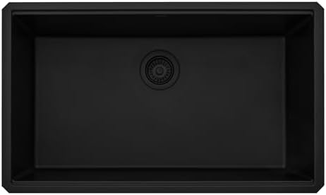 Ruvati 32-in Black Granite Undermount Workstation Kitchen Sink - RVG2306BK - Image 4