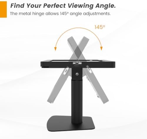 Tablet POS Stand for Desk with Key Lock & 145° Adjustable Angle, Desk-Friendly Freestanding Holder for iPad 10.9"/11" (10th Gen/Pro/Air) for Retail POS, Office, Reception - BSC205BA - Image 5