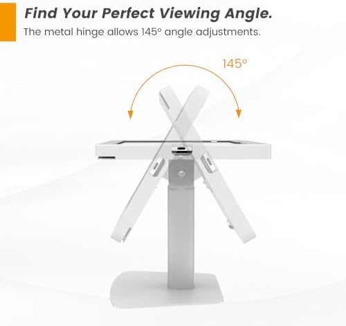 All-Metal Tablet Desktop Stand with Key Lock & 145° Adjustable Angle, Desk-Friendly Freestanding Holder for iPad 10.9"/11" (10th Gen/Pro/Air) for Retail POS, Office, Reception-BSC205WA - Image 5