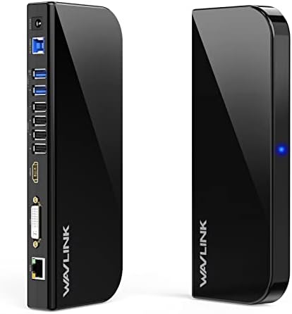WAVLINK USB Laptop Docking Station Dual Monitors, DisplayLink Laptop Dock for M1-M5 Mac/MacBook Neo, Windows, ChromeOS(HDMI & HDMI/DVI, 6xUSB Ports, LAN, Audio) by WAVLINK%C2%AE