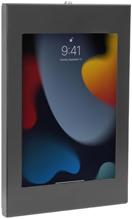 Mount-It! Anti-Theft iPad Wall Mount Holder, Lockable Low-Profile, Black by Mount-It