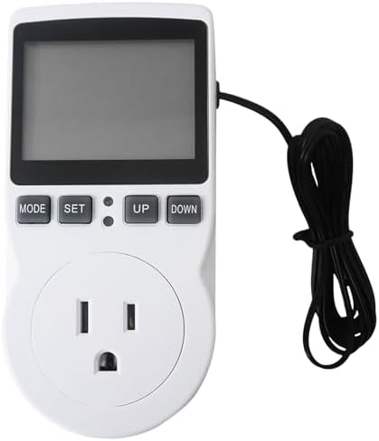 Heating & Cooling Control Outlet with Timer - Smart Plug-in Thermostat for Indoor Climate Devices, 1800W 110V, Dual-Mode Work by HaeKap