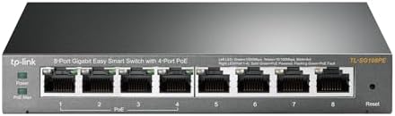 TP-Link TL-SG108PE V3, 8 Port Gigabit Easy Smart Managed PoE Switch by TP-Link