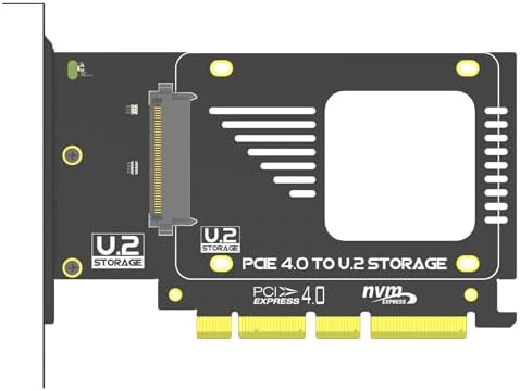 JEYI U.2 to PCIe 4.0 X4 Adapter Card for 2.5inch U.2 NVMe SSDs, 64Gbps by JEYI