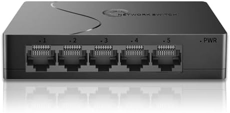 Goalake 5 Port Gigabit Managed Ethernet Switch, Easy Smart Network Splitter with VLAN & QoS, Desktop/Wall Mount, for Small Office Home Network by Goalake