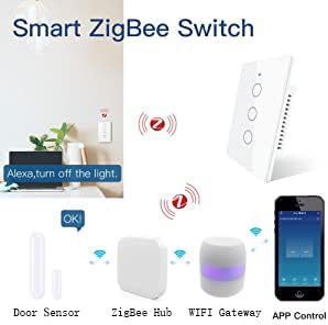 Zigbee Smart Touch Wall Light Switch, App/Voice Control, Night Vision, Tuya Gateway Required (White, zigbee Gateway（WiFi）) - Image 7