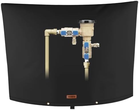 TOHONFOO Backflow Preventer Cover, Pipe Freeze Insulation, 38"Wx24"H, Black by TOHONFOO