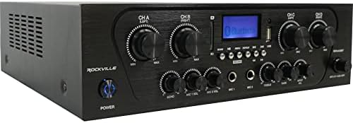 Rockville RPA40BT 4 Zone Home Receiver with 8 HC55 White Ceiling Speakers - Image 4