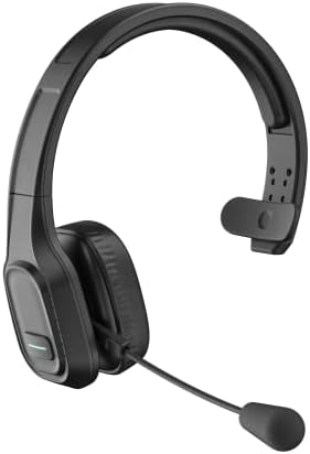 Trucker Bluetooth Headset V5.0, Wireless Headset with Noise Canceling&Mute Microphone for Cell Phones, On Ear Bluetooth Headphone for Computer, Zoom Meetings, Skype, Home Office by COMEXION