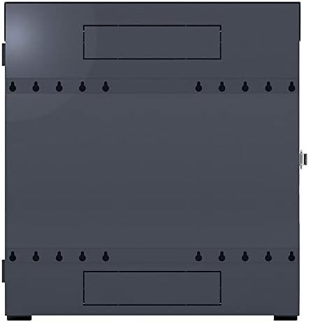NavePoint 6U Vertical Server Rack Enclosure, Low Profile, 16.7" Deep, Max Weight Capacity 132lbs - 6U Network Cabinet Vertical Wall Mount, Perforated, Black - Image 2