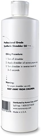 Aurora AU1210MA Professional Grade High Security 12-Sheet Micro-Cut Paper/CD and Credit Card/ 60 Minutes Continuous Run Time Shredder & SL16 Professional Grade Synthetic Shredder Oil - Image 6