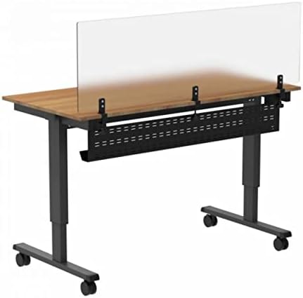 Stand Up Desk Store Under Desk Cable Management Tray Black Horizontal Computer Cord Raceway and Modesty Panel (Black, 51") - Image 2