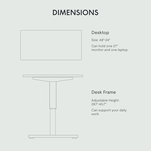 FLEXISPOT EN2 55"x28" Standing Desk Bundle with Monitor Mount, Rustic Brown - Image 5