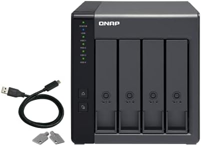 QNAP TR-004 4 Bay USB Type-C Direct Attached Storage (DAS) with hardware RAID (Diskless) by QNAP
