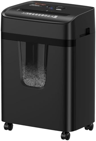 Bonsaii 12-Sheet Cross Cut Heavy Duty Paper Shredder for Home Office by bonsaii