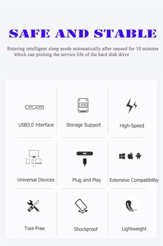 Ultra Slim Portable External Hard Drive USB 3.0 HDD Storage for PC, Mac, Laptop, PS4, Xbox one (320GB) - Image 7