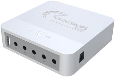 Battery Backup Mini UPS System - 5V/9V/12V/15V/24V mini UPS with 12V 5A Charger for WiFi Modem Router, CCTV Camera, 13200mAh by Unknown