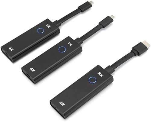 ClearClick Present+Share (4K USB-C Edition) - Wireless Presentation & Video Broadcasting System for Laptops & Smartphones (Two 4K USB-C Transmitters, One 4K HDMI Receiver) by ClearClick