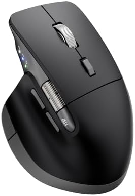 INFINMIND Ergonomic Wireless Bluetooth Mouse with 6 Programmable Buttons(Mac/Windows), Multi-Device, Flying Scroll & Side Wheel, 5 Level DPI, Rechargeable Silent Mice for Laptop, PC, Tablet, MacBook. by INFINMIND