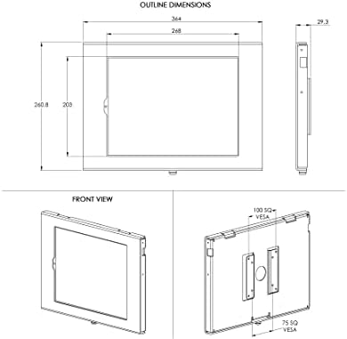 Locking Security Metal Case for Apple iPad Pro 12.9" 3rd 4th 5th 6th gen. for Kiosk, POS, Store, Show Display (Black, iPad Pro 12.9 3/4/5/6) - Image 3
