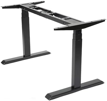 Fromann Dual Motor Standing Desk Frame 3 Tier Legs Sit Stand up Electric Height Adjustable Desk Base for Home and Office (Black) by Fromann