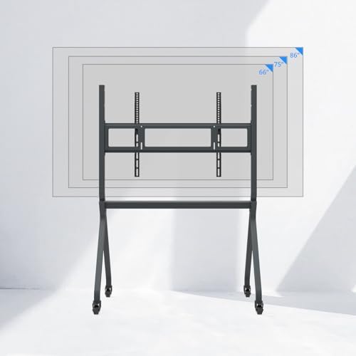 Mobile Smart Board Portable Stand and Rolling Floor TV Cart for 65-86 Inch Interactive Whiteboards or TV, Lockable Wheels, Home Office School Classroom - Image 3
