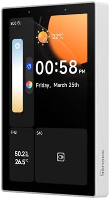 SONOFF NSPanel Pro 120 Smart Home Control Panel, Integrate Zigbee Gateway with Home Security, 4.7-inch large display with Monitoring energy use, Viewing cameras, Thermostat, Browsing the web(White) by SONOFF