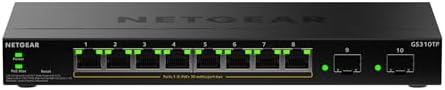 NETGEAR 10-Port Gigabit Ethernet PoE Smart Managed Switch (GS310TPv2) by NETGEAR