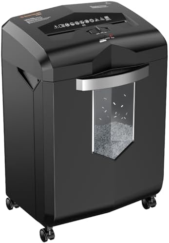 Bonsaii 16-Sheet Micro-Cut 60-Min Run Paper Shredder Heavy Duty by bonsaii