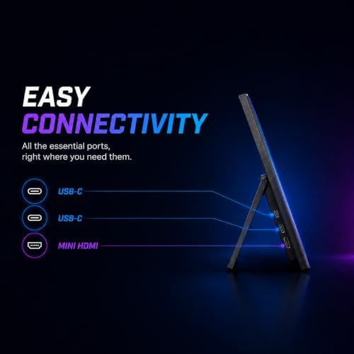 18.5 Inch Large Portable Monitor for Laptop, 120Hz 1080P FHD IPS Portable Travel Second Screen Display for/Phone/Xbox PS4/5, 125% sRGB, Dual Speakers, VESA & Storage Bag (18.5 inch'') - Image 2