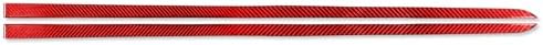 Real Soft Red Carbon Fiber Car Outer Door Panel Anti-Scratch Strip Cover Trim Sticker Auto Exterior Decoration Accessories Compatible with Benz Smart 2016 2017 2018 2019 2020 2021 - Image 6