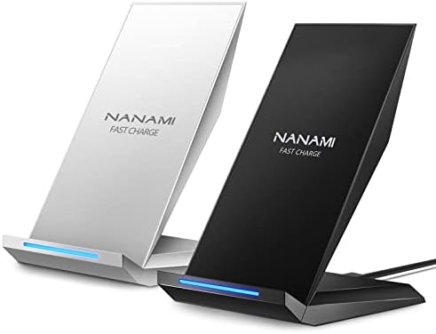 Fast Wireless Charger, [2 Pack] NANAMI Wireless Charging Stand for iPhone 16/16 Plus/16 Pro/16 Pro Max/15/14/13/12, Phone Charger Dock for Samsung Galaxy S26/S26+/S24/S24 Ultra/S23/S22/S21, Pixel 6/5 by NANAMI