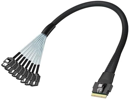 ipolex SlimSAS to SATA, SFF-8654 8i Host/RAID to 8xSATA Target HD, Suitable for Servers, Computers, Hard Drives, and Hosts, 0.3m(1ft) - Image 3