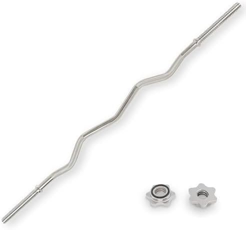 Sunny Health & Fitness 47" Standard EZ Curl Bar with Star-Lock Collars by SunnyHealthFitness