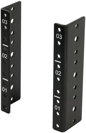 Tecmojo 3U Vertical Rack Mount Rail Pair Kit, DIY Rack Rails Kit, Tapped Mounting Holes, with 12-24 Screws to Mount Equipment 2U-20U by Tecmojo