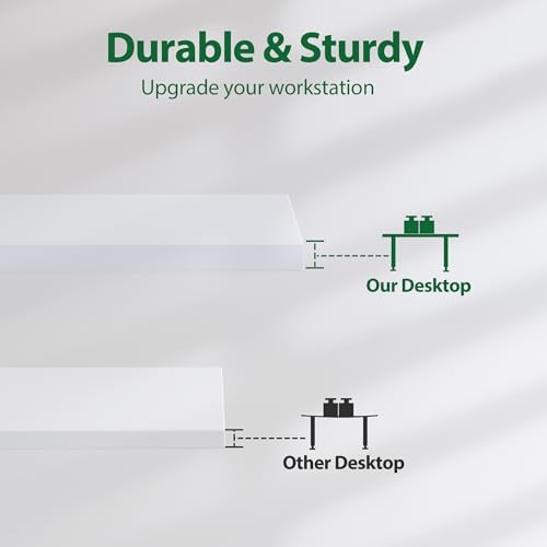 Agilestic 71 * 32 Inch Height Adjustable Electric Standing Desk, White - Image 5