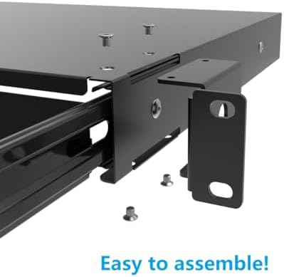 1U Server Cabinet Case 19" Rack Mount Lockable Drawer with Key - Image 7