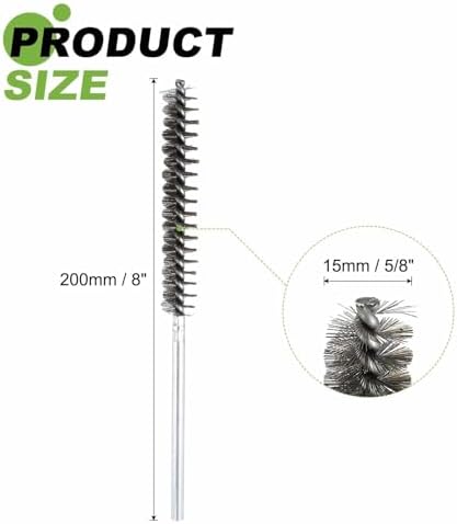 HARFINGTON 4pcs Wire Bore Brush 8 x 5/8" 1/4 Inch Shank Stainless Steel Bristles Cleaning Brush for Clean Car Part Tube Kitchen Garage - Image 2