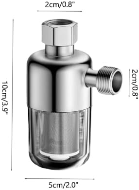 Washing Machine Water Filter, 40 Micron Reusable Brass Inline Sediment Filter, Anti-Scale Hose Pre-Filter for Water Heater, RV, and Toilet Bidet (L Port) - Image 4