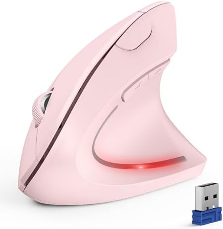 TECKNET Ergonomic Mouse, 4800 DPI Wireless Bluetooth Vertical, 3-Device by Tecknet