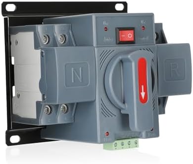 6-100amp AC220V Automatic/Manual Transfer Switch 2P 50/60Hz, 2POLE 100A ATS Auto Changeover Dual Power Switch for Generator,CE Certified ATS Solar Back Up Power Auto Selector Overvoltage, Undervoltage by IGEYAPA