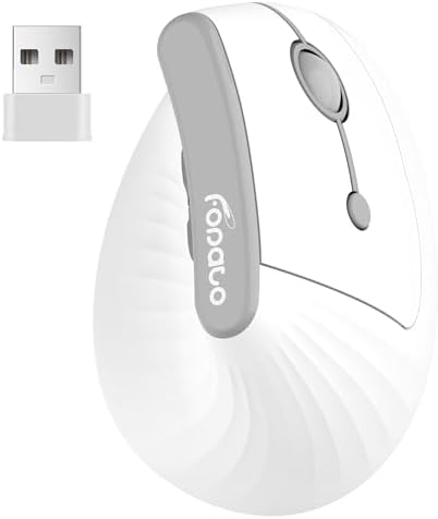 Ergonomic Vertical Mouse, Silent Wireless Bluetooth Mouse by FOPATO