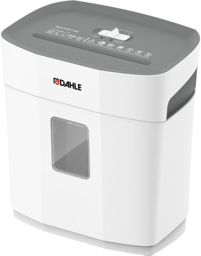 Dahle PaperSAFE PS 100 Paper Shredder, Oil Free, Jam Protection, Security Level P-4, 5 Sheet Max, Shreds Staples, Paper Clips & Credit Cards by Dahle