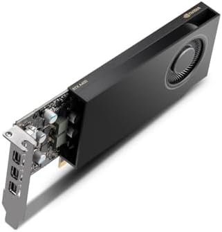 PNY Nvidia RTX A400 4GB GDDR6 Professional Graphics Card, VCNRTXA400-SB, Single Slot, Low Profile, 768 CUDA Cores, PCI Express 4.0, 4x Mini DisplayPort 1.4a, 50W by PNY