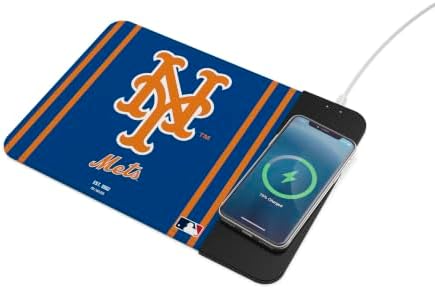 SOAR MLB Official Established Primary Logo Wordmark Home Office Wireless Charging Mouse Pad Mat 11.8" x 8.6" (New York Mets) by OuterstuffFIFAWorldCup