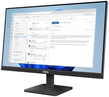Lenovo ThinkVision 24" FHD IPS Monitor w/ 100 Hz Refresh Rate, VESA Mount - Image 4