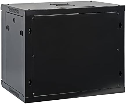 AEONS Professional Wall Mount 19-Inch IT Server Rack Network Cabinet Enclosure 9U 16" Switch-Depth Glass Door Black - Image 4