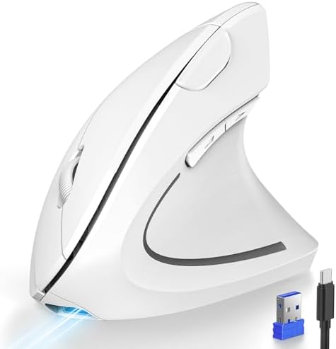 TECKNET Ergonomic Mouse Wireless, Rechargeable Vertical Mice Right Hand by Tecknet