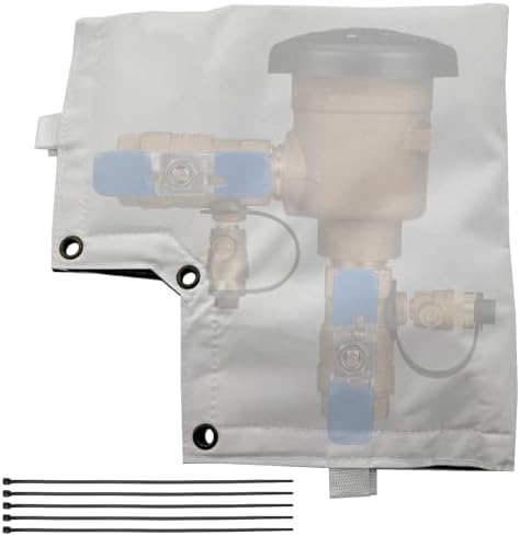 Backflow Preventer Cover Insulated Pouch Replacement for Protect Pressure Vacuum Breaker Cover Prevent Freezing Snowy Weather Avoid Direct Sunlight Exposure (White) by Lirinsegie