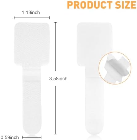 200pcs Hook and Loop Cable Straps,Under Desk Cable Management,Adjustable Cord Organizer for Desk Home Office Organization (White) - Image 2